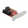 Placa SATA PCI Express x4 DeLOCK 6 portas fator de forma Low Profile