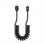 Cabo de dados USB para Lightning Tellur Extendable 3A, 1,8 m, preto