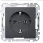 Tomada com contacto de proteção tipo F Merten MEG2301-0414, 16 A, 250 V, antracite