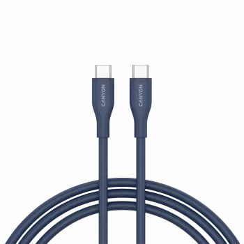 Cabo CANYON CC60SC10 C-C 60W 1m silicone azul-escuro