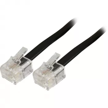Cabo telefónico modular Goobay 50318 RJ-11 RJ-11 6 m preto