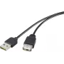 Cabo de extensão USB Renkforce Duplex 2.0 USB reversível macho para fêmea 5V, modelo 1365371