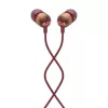 The House Of Marley Smile Jamaica Headset com fios in-ear chamadas/música vermelho, madeira