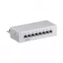 Patch panel CAT 6 Mini/Desktop Wentronic Goobay, 8 portas, cinzento - STP blindado, cinzento (93047)