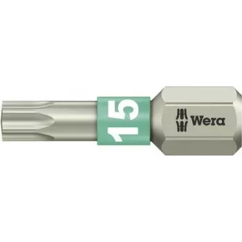 Ponta Torx Wera 3867/1 TS TX 15 25 mm aço inoxidável