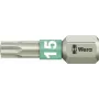 Wera 05 071033 001 ponta TORX T15, 25 mm, aço inoxidável, hexágono de 1/4"