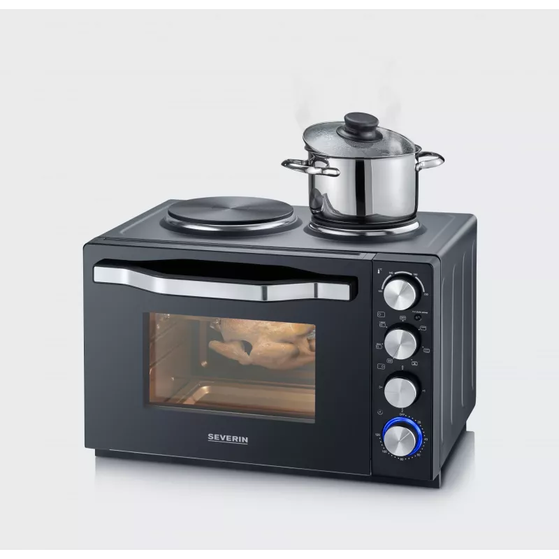 Forno torradeira Severin TO 2074 30L 2500W preto com grelhador