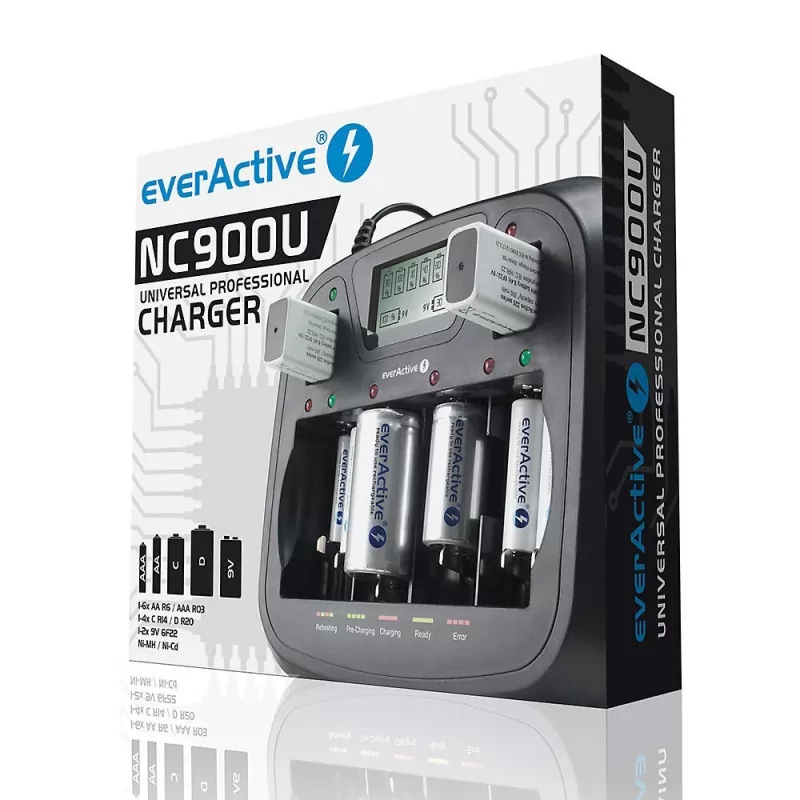 everActive NC-900U carregador de pilhas universal