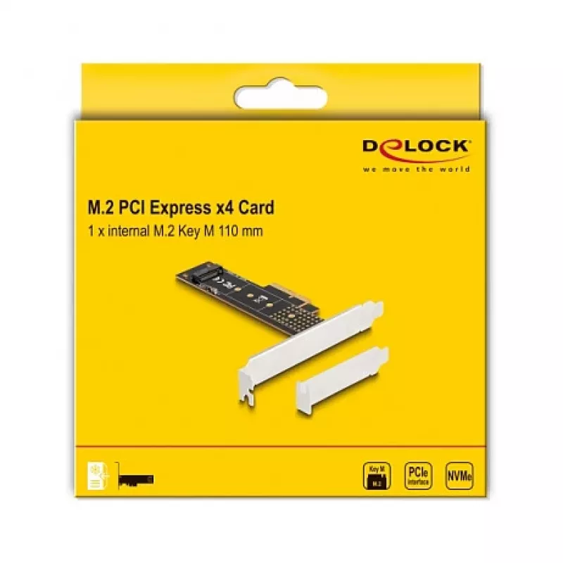 Placa DeLOCK PCI Express x4 para 1 x NVMe M.2 Key M 110 mm interno Low Profile