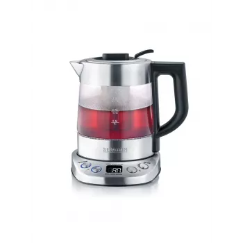 Chaleira elétrica SEVERIN 1 L 2200 W vidro e aço inoxidável, 5 definições de temperatura, indicador LED