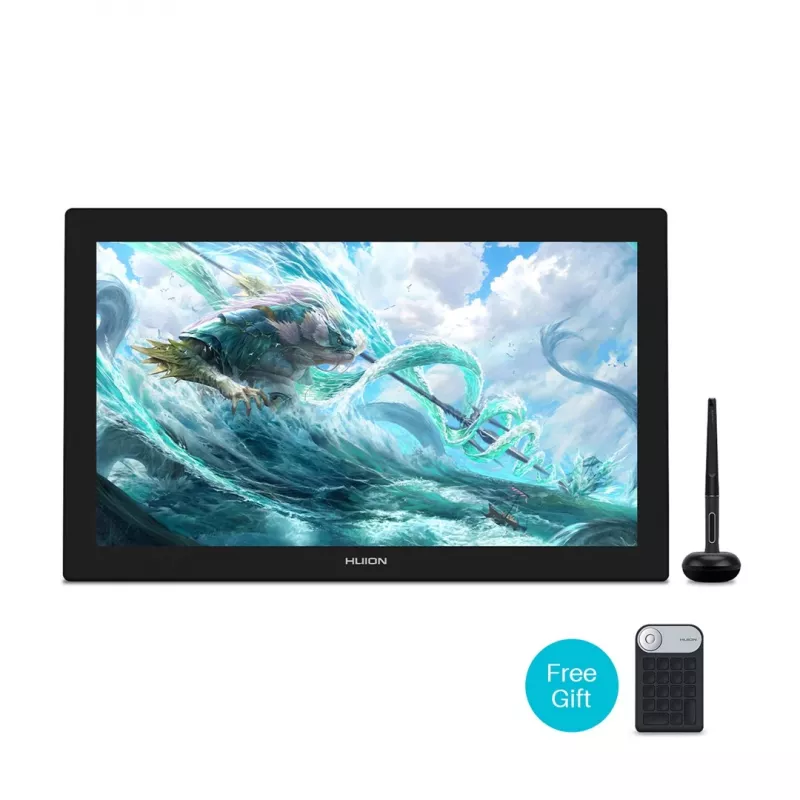 Huion Kamvas Pro 24 4K GT2401 tablet gráfico com ecrã, 23,8 polegadas IPS 3840x2160, 16:9, 8192 níveis de pressão, 140% sRGB