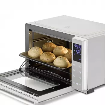 Forno compacto Caso Bake & Style 26 Touch 1500 W prateado – mini-forno para bancada, 26 cm de largura útil