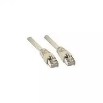 Wentronic Goobay - Cabo patch - RJ-45 (M) para RJ-45 (M) - 7,5 m - SF/UTP - CAT 5e - moldado, proteção anti-dobra - cinzento (50148)
