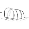 Tenda tipo túnel Easy Camp Skarvan 5, azul