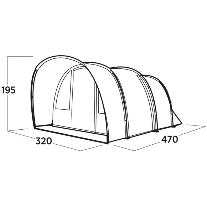 Tenda tipo túnel Easy Camp Skarvan 5, azul