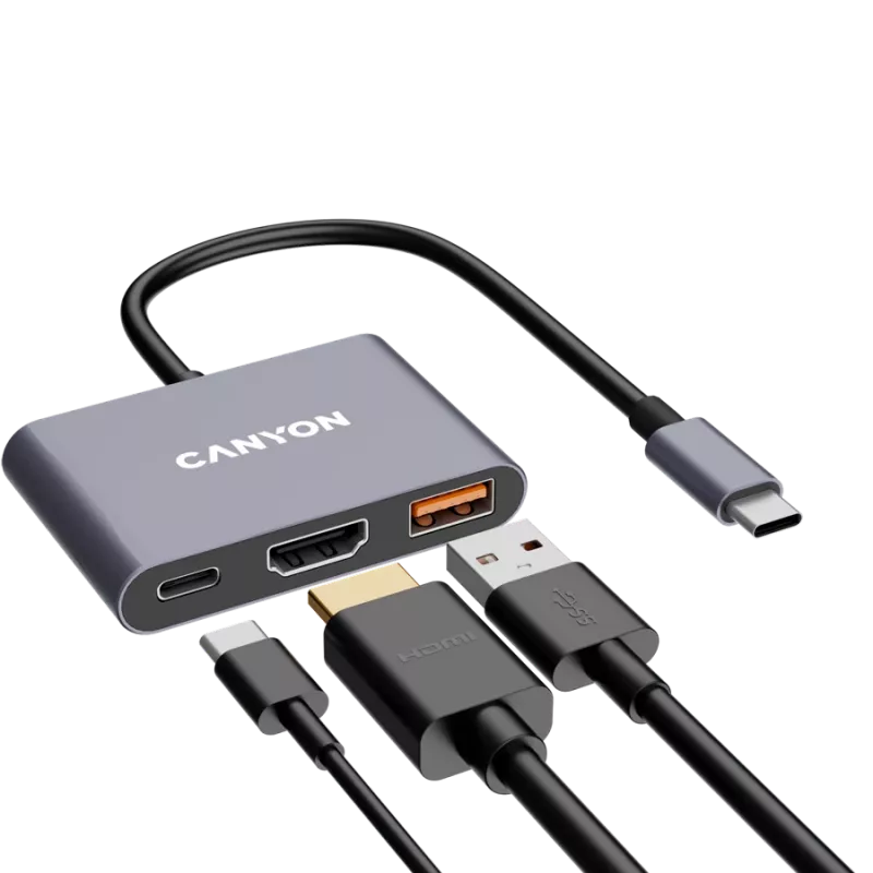 Hub USB Type-C Canyon DS-4 10000 Mbit/s HDMI USB 3.2 Gen 2
