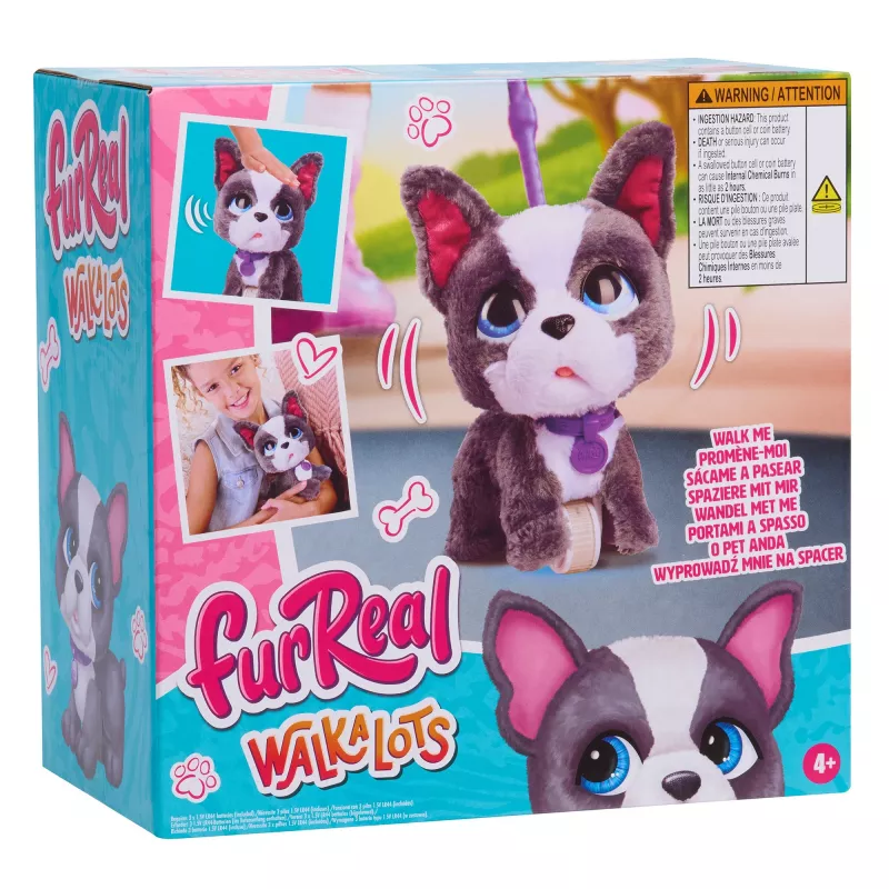 furReal Walk-a-Lots Bulldog Francês, Figura de Brinquedo