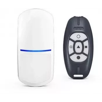 Detetor de movimento PIR com fios SATEL slim-DUAL-LUNA-PET – deteção até 13 m, alimentação CA, 100 mA, montagem compacta na parede (62×42×137 mm)