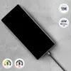 Cabo USB-C Tellur TLL155791, 1 m, 3A, preto