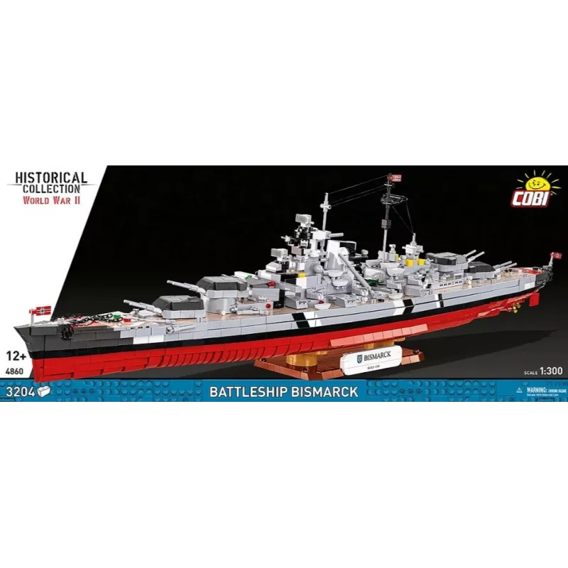 Kit de montagem Cobi couraçado Bismarck modelo com 3204 peças - Cobi CO BI-4860