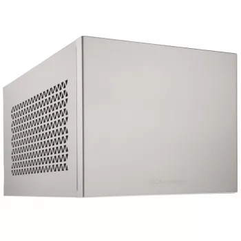 Caixa Mini-ITX SILVERSTONE SST-SG15S, caixa compacta de alumínio prateada