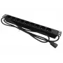 Régua de tomadas PDU para rack 19in 9x CEE 7/5 com ficha C20