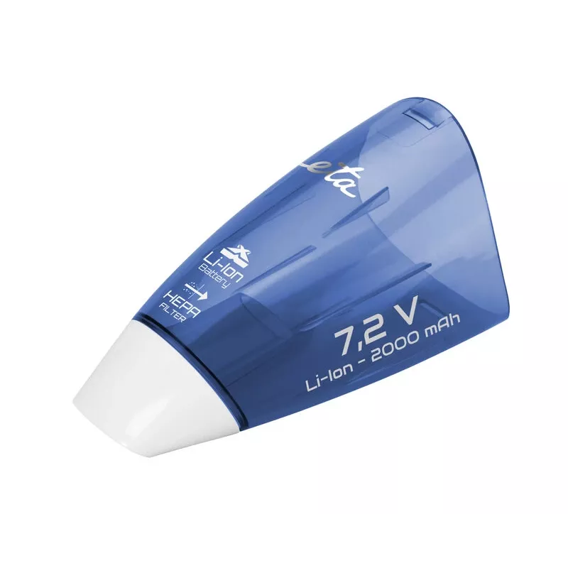 ETA Verto ETA144290000 aspirador de mão sem fios, 7,2 V, a seco e a húmido, HEPA, 0,5 l, autonomia de 15 min, branco/azul