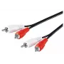 Cabo de áudio Microconnect AUDCC05 0,5 m 2 x RCA preto