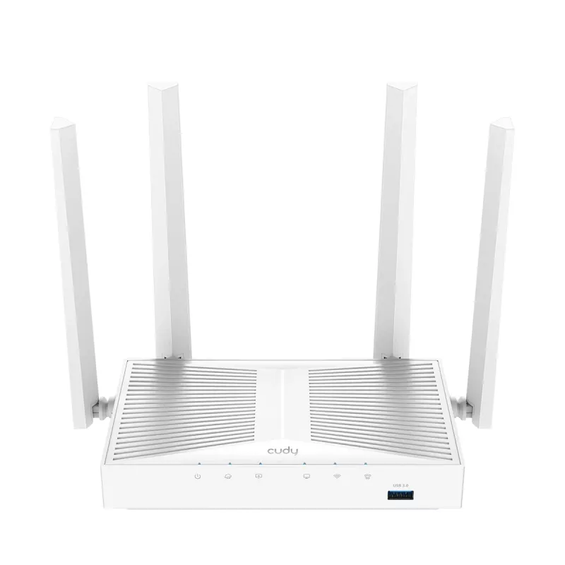 Router wireless de mesa Cudy WR1300S — Dualband 2,4/5 GHz, Wi‑Fi 5, Gigabit Ethernet, 4 LAN, USB, 4 antenas
