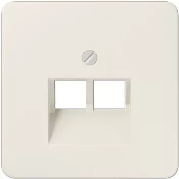Placa de cobertura para duas tomadas IAE/UAE JUNG 569-2 UA marfim, termoplástico