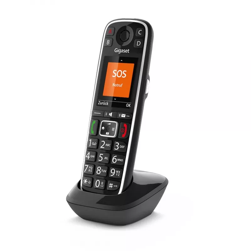 Telefone analógico/DECT Gigaset E720HX com identificação de chamadas preto