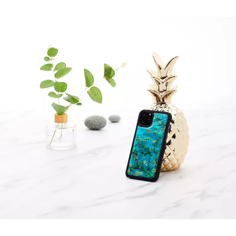 Capa para smartphone iKins para iPhone 11 Pro – flores de amendoeira preta, capa de proteção