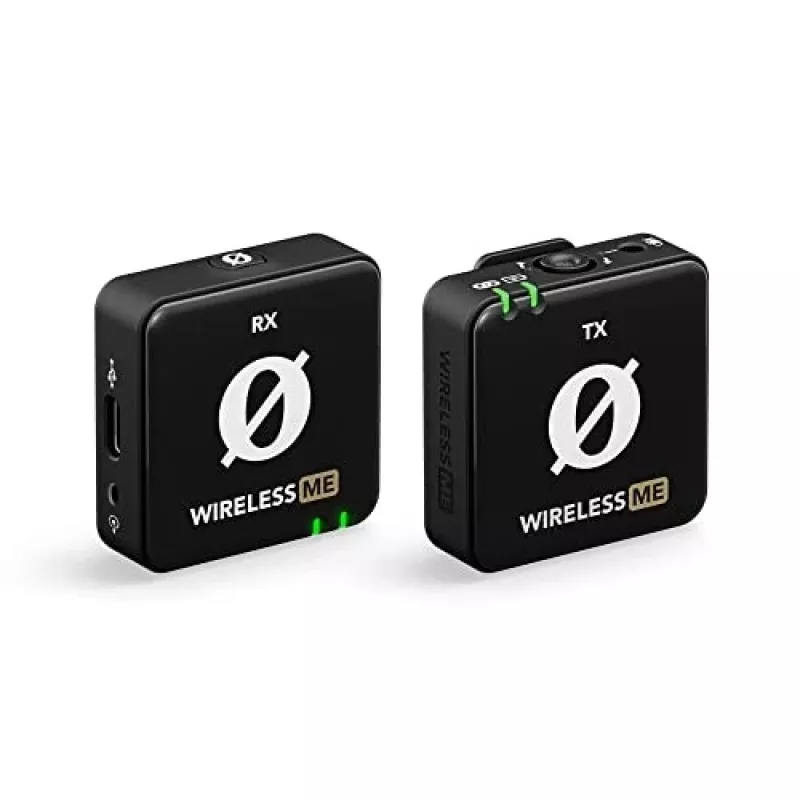 WIME RODE WIRELESS ME Sistema de microfone sem fios de canal duplo Vloggers Podcasters