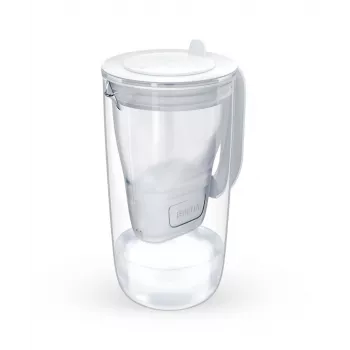 Jarra com filtro de água BRITA Glass+1 Maxtra Pro cinzento, 2,4 L total / 1,5 L filtrado, filtro Maxtra Pro PP