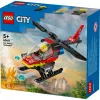 LEGO City Helicóptero dos Bombeiros 60411 Brinquedo de construção, 85 peças, pás do rotor giratórias, 1 minifigura, idade 5+ (220×90×60 mm)