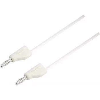 VOLTCRAFT Cabo de teste [ficha 4 mm - ficha 4 mm] 0,5 m branco MSB-300 (MSB-300-0.5-WS)