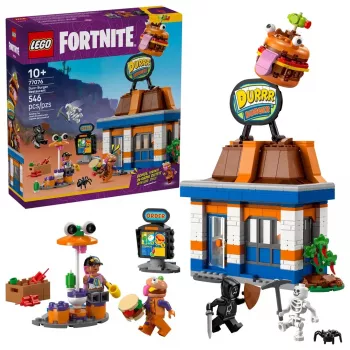 Brinquedo de construção LEGO LEGO FORTNITE 77076 Restaurante Durrr Burger Conjunto de brincar — 546 peças, 4 minifiguras, 270×180×90 mm