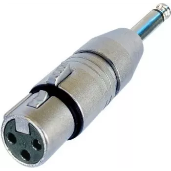 Neutrik - Adaptador de áudio - XLR3 fêmea para ficha mono macho