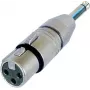 Neutrik - Adaptador de áudio - XLR3 fêmea para ficha mono macho