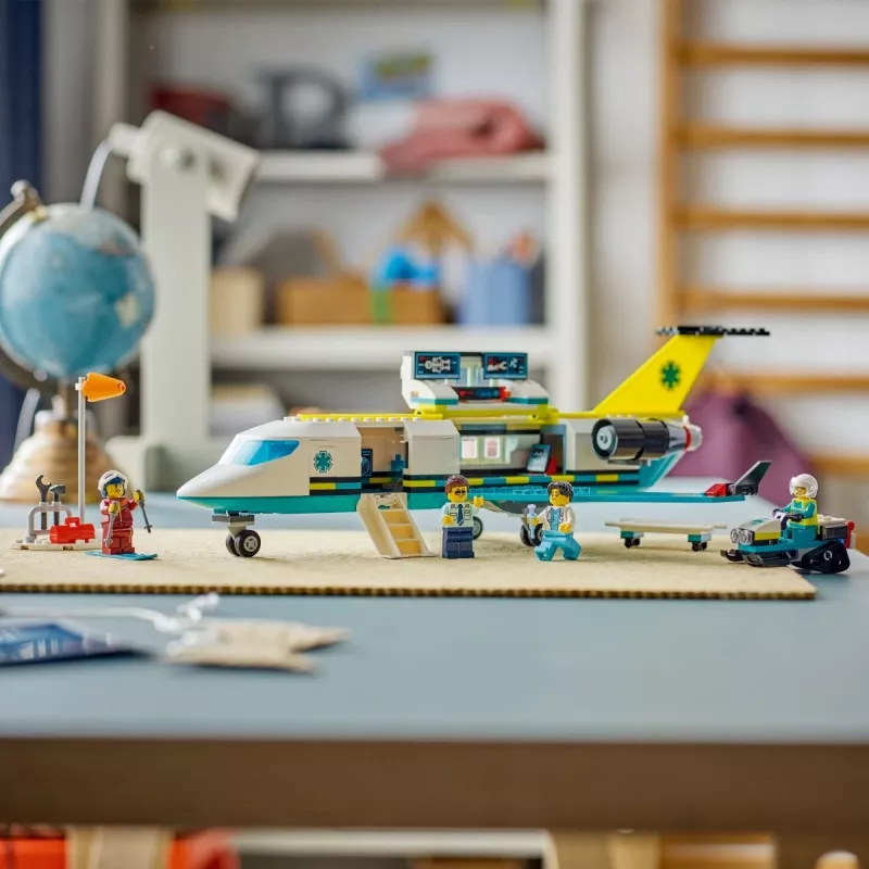 LEGO City Avião de resgate 60465 – pequeno conjunto de construção de avião de resgate, 403 peças, 4 minifiguras, idade 6+