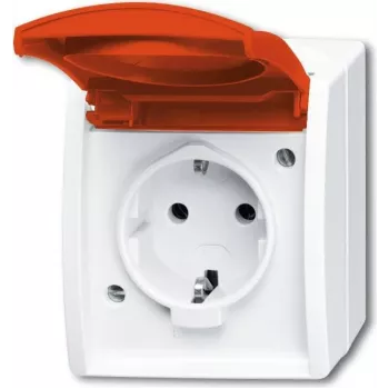 Busch-Jaeger Tomada Type F vermelho branco (2083-0-0839)