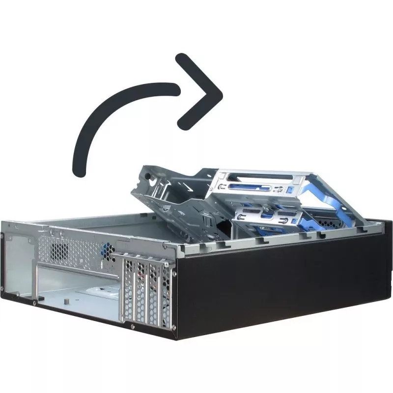 Inter-Tech IT-503 - SFF - Mini-ATX - sem fonte de alimentação (TFX12V) - preto mate - USB/Áudio (88881270)