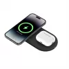 Belkin WIZ021VFBK – Estação de carregamento sem fios 2 em 1 com tecnologia Qi2 15 W, preto