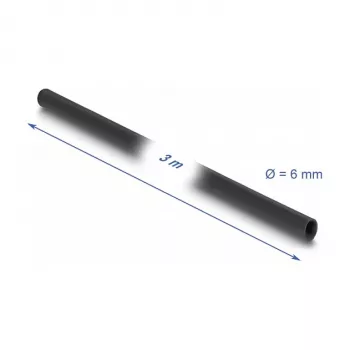 Tubo isolante PVC DeLOCK 3 m x 6 mm preto