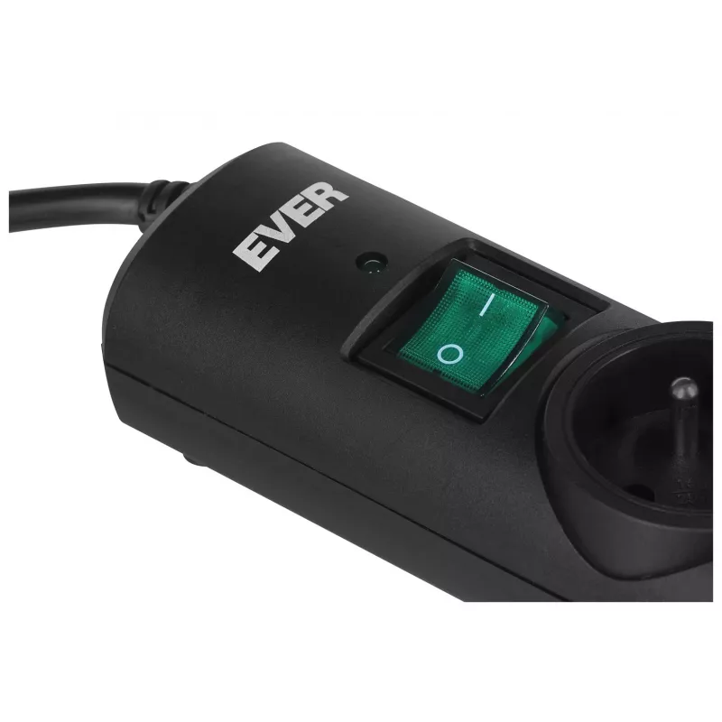 Ever Optima 5m preto 6 tomadas AC 250 V
