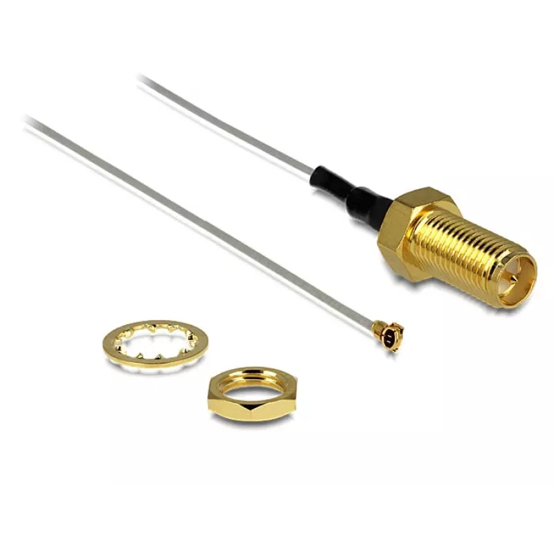 Cabo coaxial DeLOCK 88815 0,2 m MHF IV (I-PEX) RP-SMA cinzento