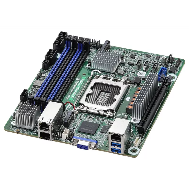 Placa-mãe ASRock EC266D4ID-2T/X550 Intel C266 LGA 1700 Mini-ITX