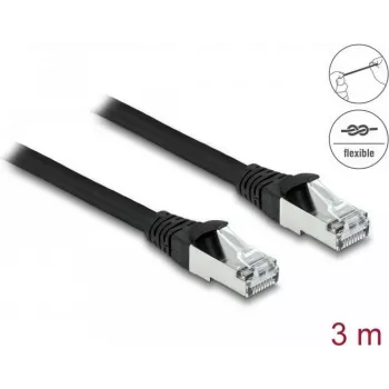 Cabo de rede DeLOCK RJ45 Cat.6A S/FTP 3 m preto