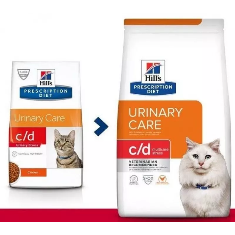 HILL'S PRESCRIPTION DIET Feline c/d Multicare Stress comida seca para gatos frango 8 kg