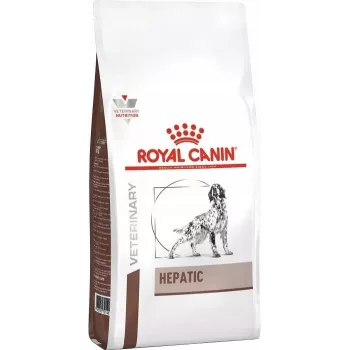 Comida seca para cães Royal Canin Hepatic 12 kg — cães adultos, apoio ao fígado, proteína 16 %, gordura 16 %, sem glúten